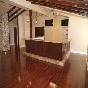 brick landing upstairs bar room