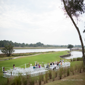 brick landing event lawn setting