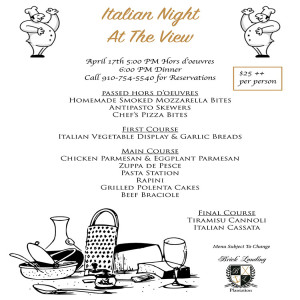 Italian Night Menu