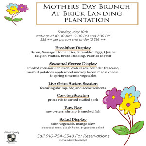 Mothers Day Menu
